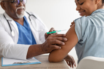 Woman receiving HPV vaccine Getty Images 1372115016