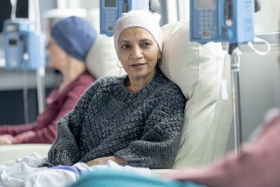 Older female chemotherapy patient Getty Images 2187784931