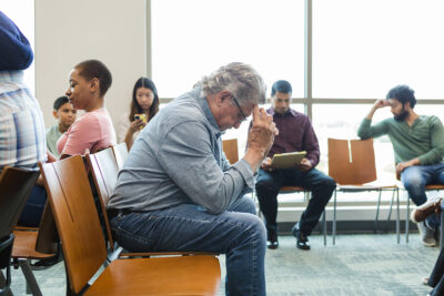 Older man in waiting room Getty Images 1704271226