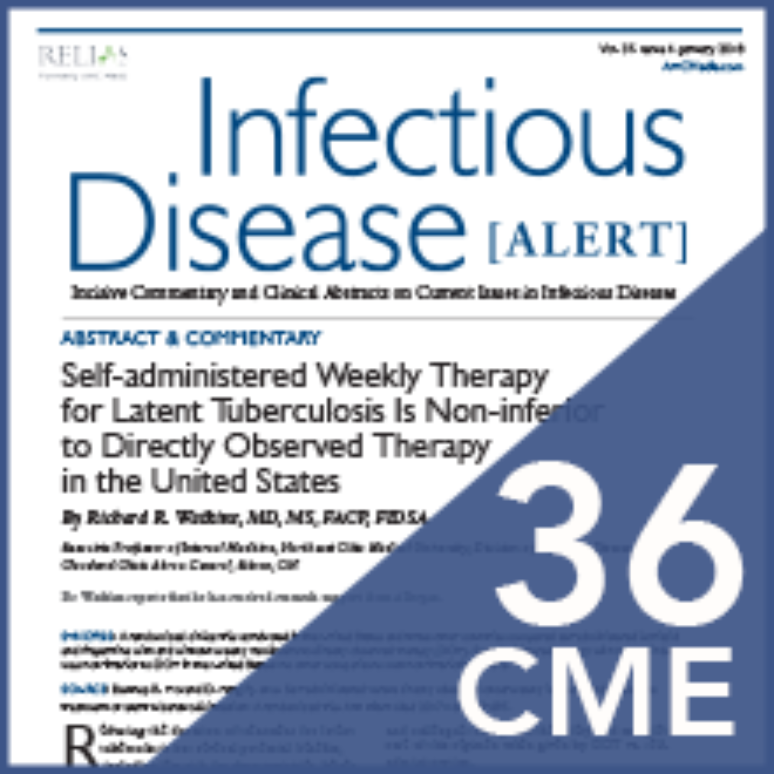 Infectious Disease Alert 36 CME Online Relias Media Relias Media