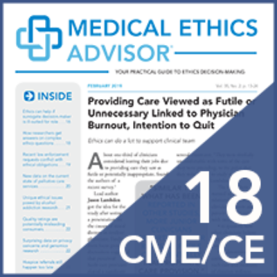 Mea medical ethics advisor 2018 cme ce