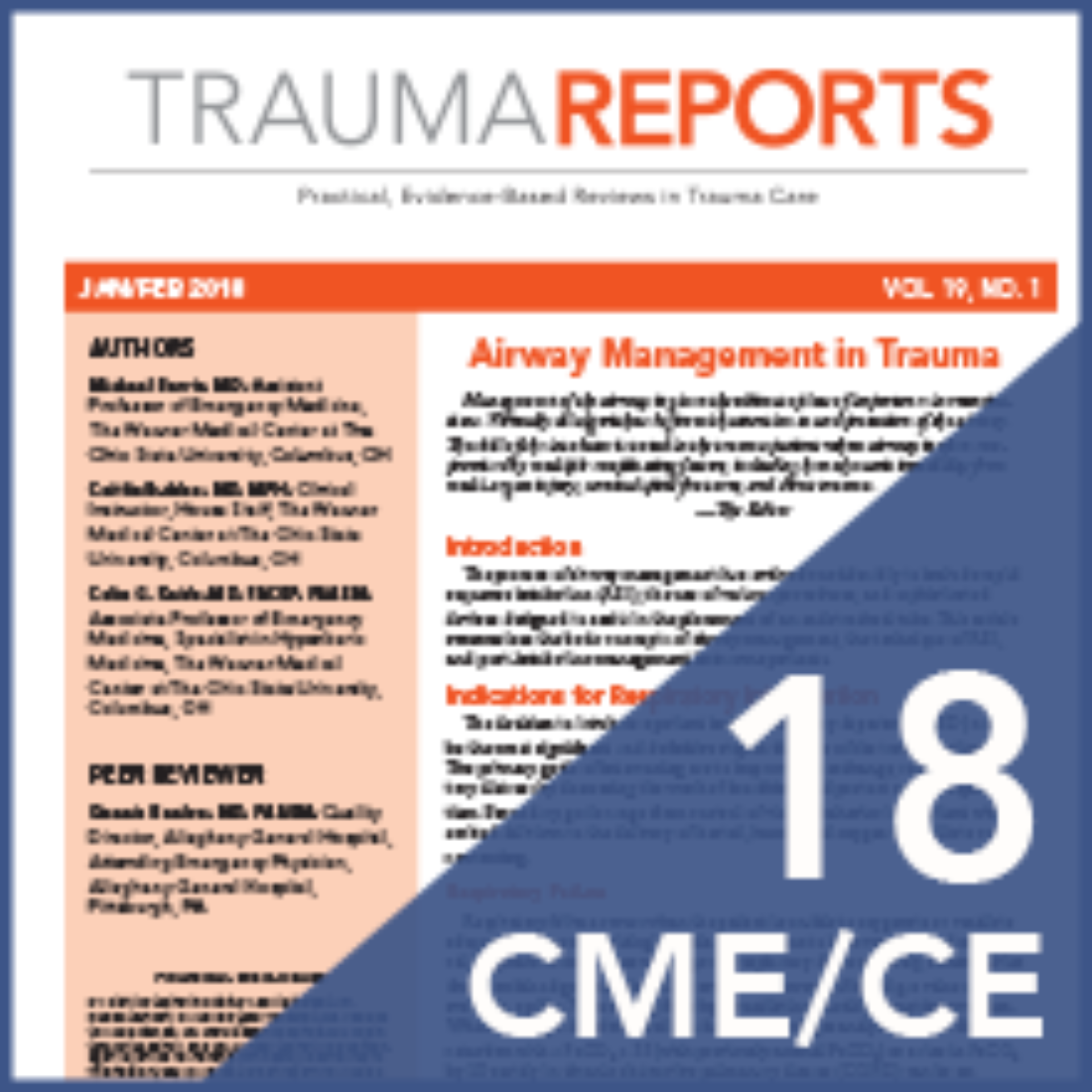 Trauma Reports 18 CME/CE Online Relias Media Relias Media